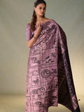 Vanasingaram Art Deco in Black Pink Zari