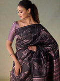 Vanasingaram Art Deco in Black Pink Zari