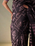 Vanasingaram Art Deco in Black Pink Zari
