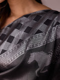 Reversible Black & Silver Saree with Horse Motifs