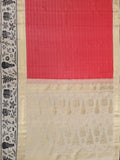 Christmas Korvai Saree in Red & Ivory