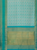 Abstract Texture in  Light Sapphire & Gold Zari