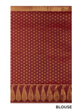 Abstract Texture in Ivory & Maroon