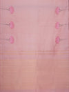 Floral Border in Mild Salmon & Gold Zari
