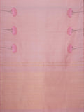 Floral Border in Mild Salmon & Gold Zari