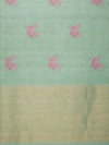 Butterfly Border in Fern Green & Gold Zari