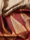 Abstract Texture in Ivory & Maroon