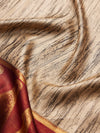 Abstract Texture in Ivory & Maroon