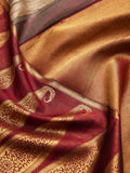 Abstract Texture in Ivory & Maroon