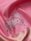 Pichwai in Pink & Copper Zari