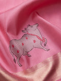 Pichwai in Pink & Copper Zari