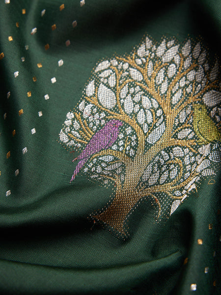 Meena Butta in Basil & Gold Zari