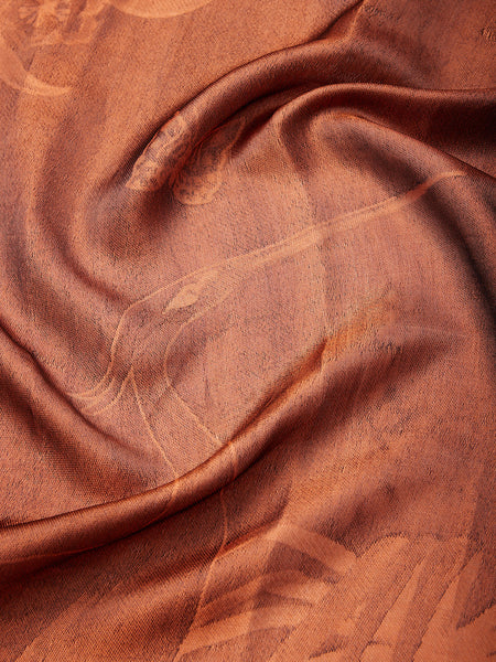 Chinoiserie in Copper Zari