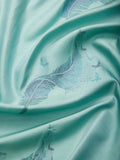 Feather Border in Pale Teal & Zari