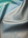 Feather Border in Pale Teal & Zari