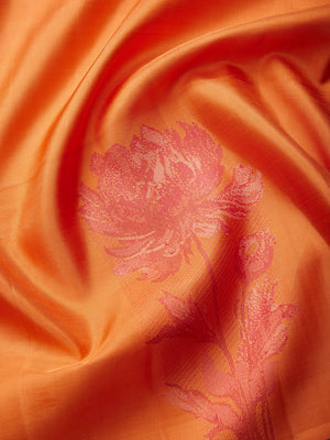 Floral Border in Fuzzy Peach