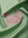 Butterfly Border in Fern Green & Gold Zari