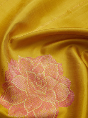 Floral Border in Butter Yellow