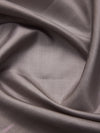 Floral Field Border in Slate Grey & Silver Zari