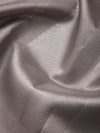 Floral Field Border in Slate Grey & Silver Zari