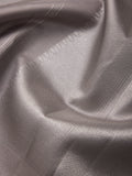 Floral Field Border in Slate Grey & Silver Zari