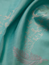 Flying Birds Border in Aquamarine