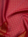 Wavy Border brocade in Crimson and Jelly Red
