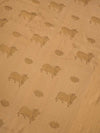 Pichwai Cow’s Woven in Cream and Silk Fast Gold