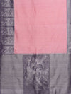 Lord Krishna Border in Silk Fast Silver