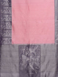 Lord Krishna Border in Silk Fast Silver