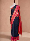 Medallions in Indigo & Fuschia Pink