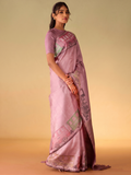 Onion Pink Silk Saree