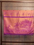The Dual Pallu in Velocity Blue