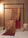 Vanasingaram Pattern Woven In Regal Purple Pure Kanchipuram Silk Saree with Gold Zari