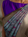 Peacock Feather in Slate Blue
