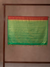 Rudraksha Motif Woven In Bridal Red Pure Kanchipuram Silk Saree with Gold Zari