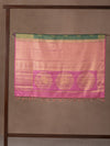 Kanchi Pattern Woven In Sage Green Pure Kanchipuram Silk Saree with Gold Zari