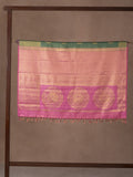 Kanchi Pattern Woven In Sage Green Pure Kanchipuram Silk Saree with Gold Zari