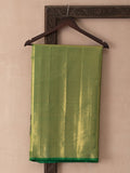 Digital Photo Woven In Bottle Green Pure Kanchipuram Silk Saree with Gold Zari