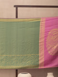 Labyrinth Peacock Woven In Sage Green Pure Kanchipuram Silk Saree with Gold Zari