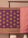 Kanchi Pattern Woven In Regal Purple Pure Kanchipuram Silk Saree with Gold Zari
