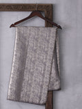Camouflage Design Woven In Metallic Grey Pure Kanchipuram Silk Saree with Silver Zari