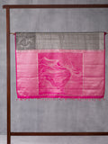 Pirouette Art Woven In Black Pure Kanchipuram Silk Saree with Silver Zari