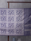 Classical Art Woven In Electric Purple Pure Kanchipuram Silk Saree with Silver Zari