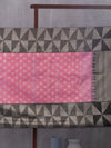 Diamond Pattern Woven In Taffy Pink Pure Kanchipuram Silk Saree with Silver Zari