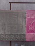 Pirouette Art Woven In Black Pure Kanchipuram Silk Saree with Silver Zari