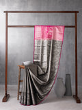 Pirouette Art Woven In Black Pure Kanchipuram Silk Saree with Silver Zari