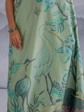 Chinoiserie Art Woven in Chateaux Green