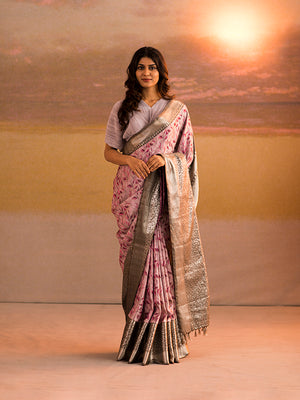 Leaf Gradients Woven in Baby Pink