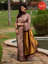 The Explorer Saree in Wine and Cream
